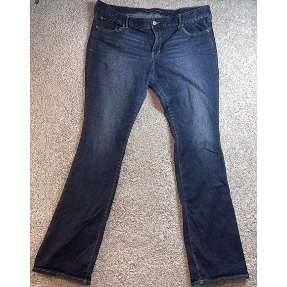 Express Denim - Express Stella Barely Bootcut Jeans Size 18L 18 Long Dark Wash Low Rise Y2K
